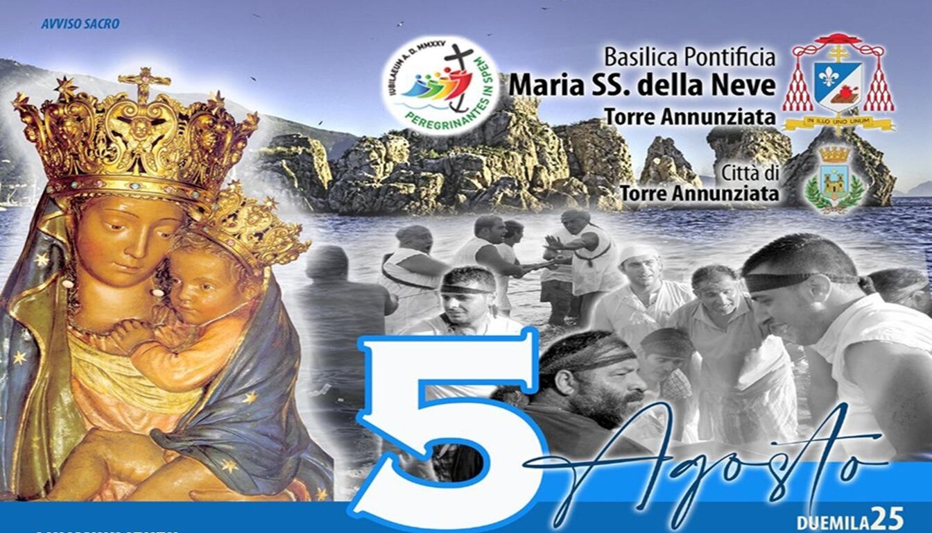 Torre Annunziata - Festa del 5 Agosto: il programma. La Madonna portata in processione a mare
