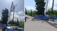 Pompei - Si rompe il cestello di una gru, due operai precipitano nel vuoto: gravi le loro condizioni