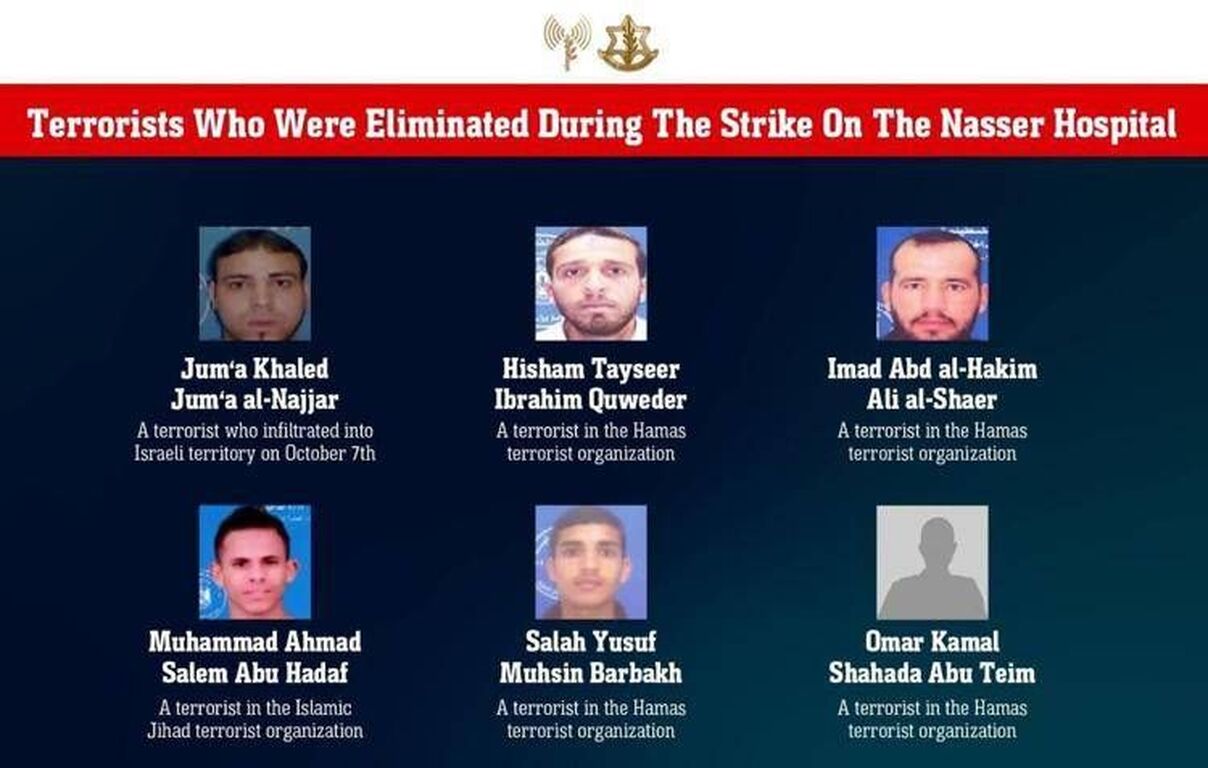 Gaza, Idf: "Uccisi 6 membri di Hamas in attacco a ospedale Nasser"