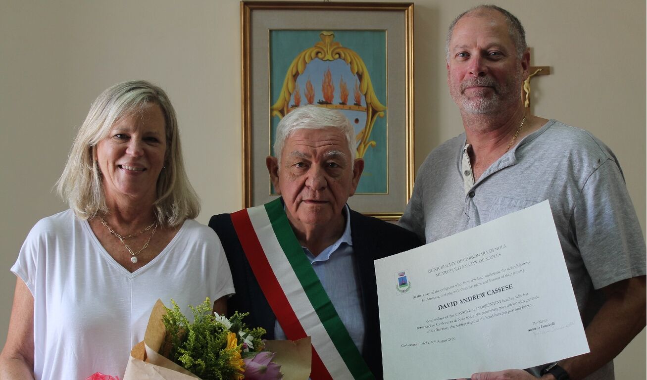 Carbonara di Nola accoglie il nipote d'America: David Andrew Cassese