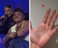 Emma a sorpresa sul palco con Olly, ma dimentica il testo: il 'trucco' è virale