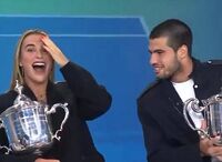 Sabalenka: "C'è Sinner". Ma è Alcaraz... la gaffe in tv