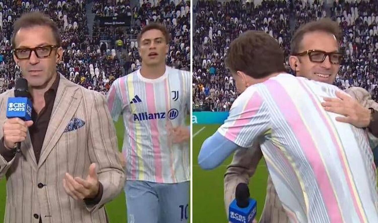 Juve-Atalanta, Del Piero-Yildiz e l'abbraccio prima del match