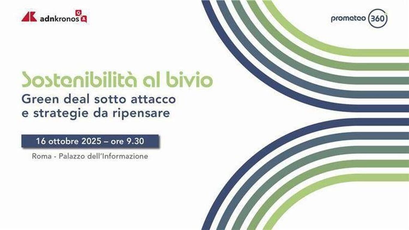 'Sostenibilità al bivio', il 16 ottobre l'evento Adnkronos Q&A