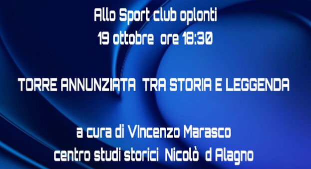 Allo Sport Club Oplonti “Torre Annunziata tra storia e leggenda”, evento a cura di Vincenzo Marasco