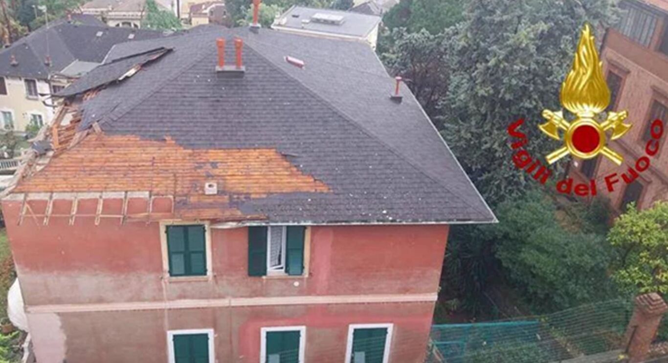 Maltempo a Genova: tromba d'aria, frane e allagamenti