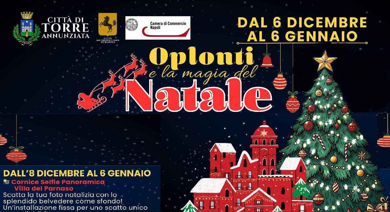Torre Annunziata - Oplonti e la magia del Natale: ufficializzato il cartellone degli eventi natalizi