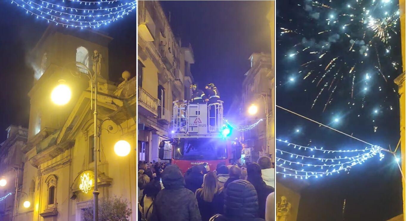 Torre Annunziata - Si rinnova la tradizione dell'Immacolata con la simulazione dell'incendio del campanile