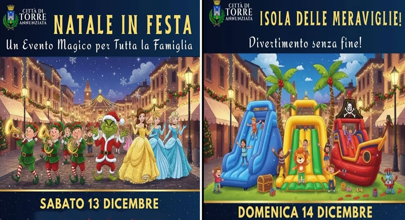 Torre Annunziata - “Natale in festa”: due giorni di magia, sfilate e divertimento per le famiglie