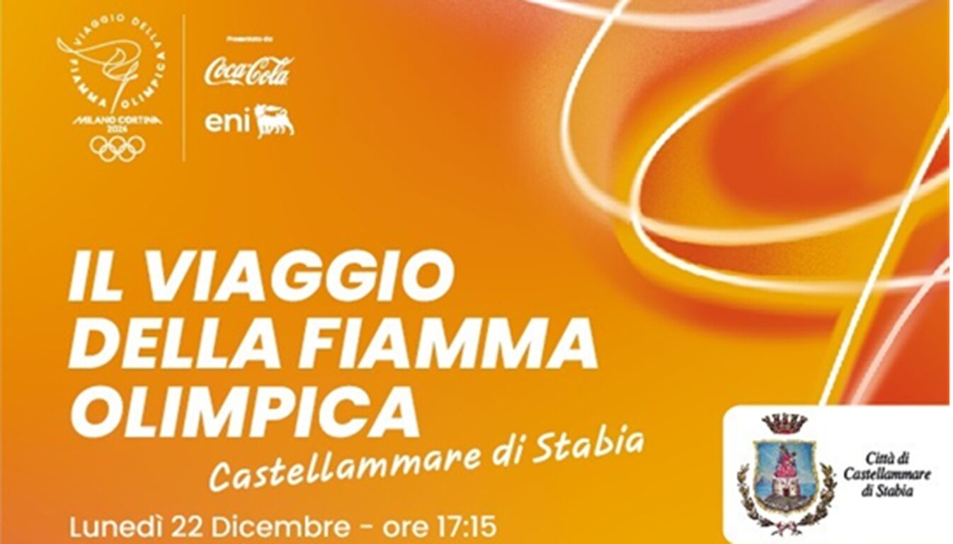 Castellammare - Fiamma Olimpica, 25 tedofori in strada lunedì 22 dicembre