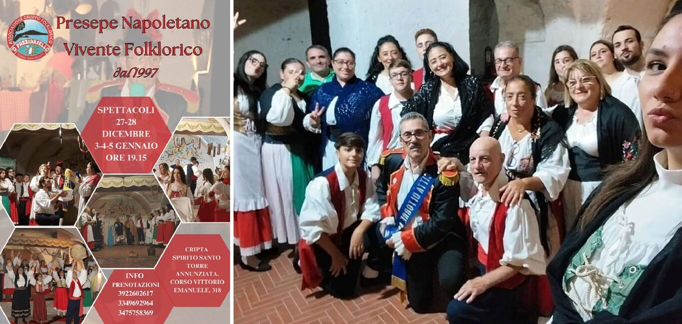 “Presepe Napoletano Vivente Folklorico” a Torre Annunziata: da 27 anni ‘O Pazziariello continua la tradizione