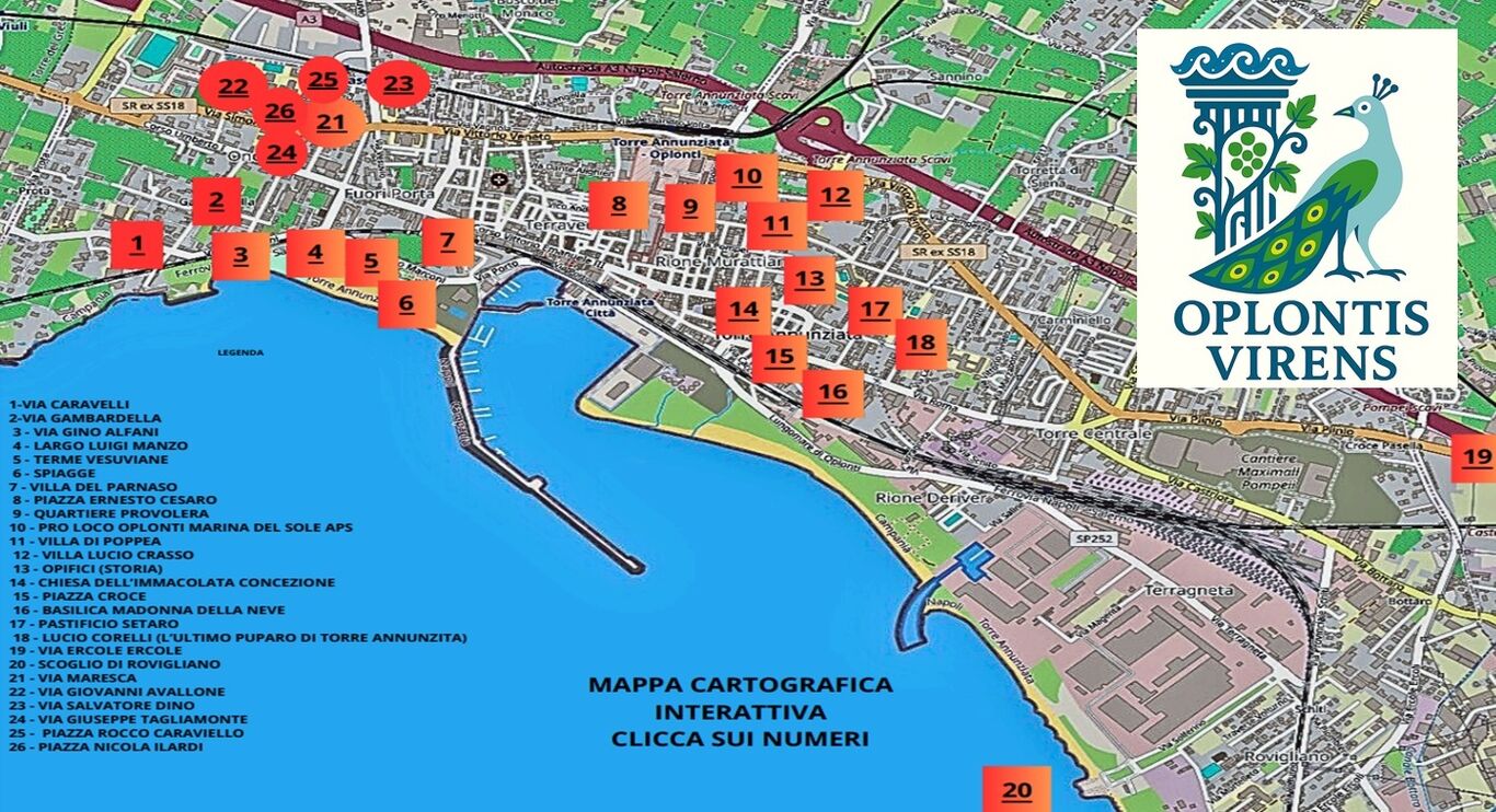 Ecomuseo Oplontis Virens, nasce la mappa digitale della memoria di Torre Annunziata