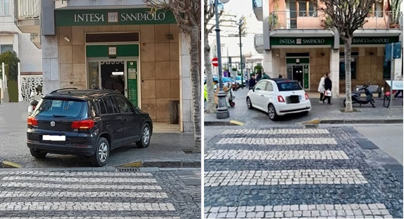 Torre Annunziata, auto sul marciapiede davanti alla banca: arriva la replica