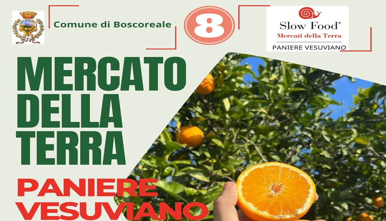 Boscoreale, domenica 8 febbraio il Mercato della Terra festeggia 8 anni in Piazza Vargas