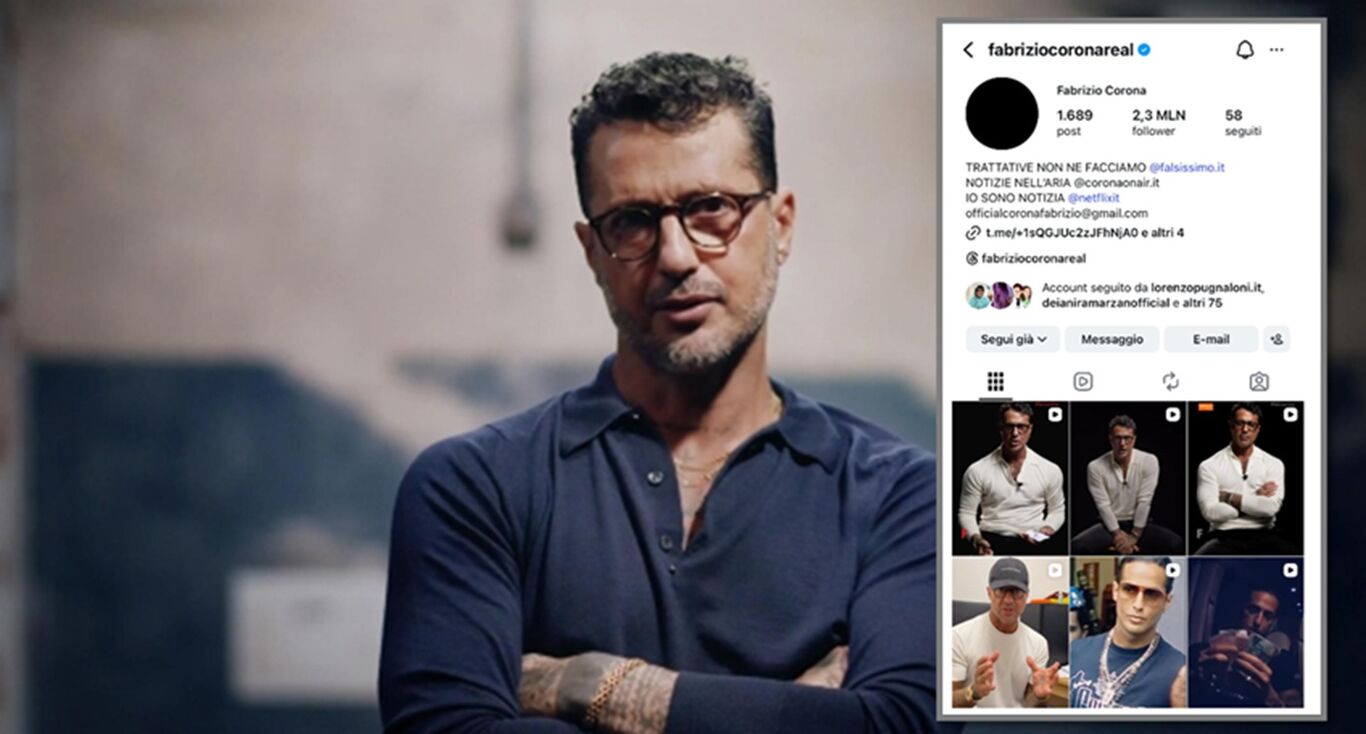 Fabrizio Corona, profili social riattivati dopo lo shutdown: "Adesso lo scacco matto al potere"