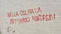 Scritta contro Manfredi, la solidarietà di Cuccurullo e Vicinanza