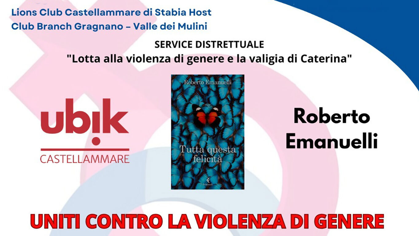 Lions Club Castellammare Host e Club Branch Gragnano: “Uniti contro la Violenza di Genere”