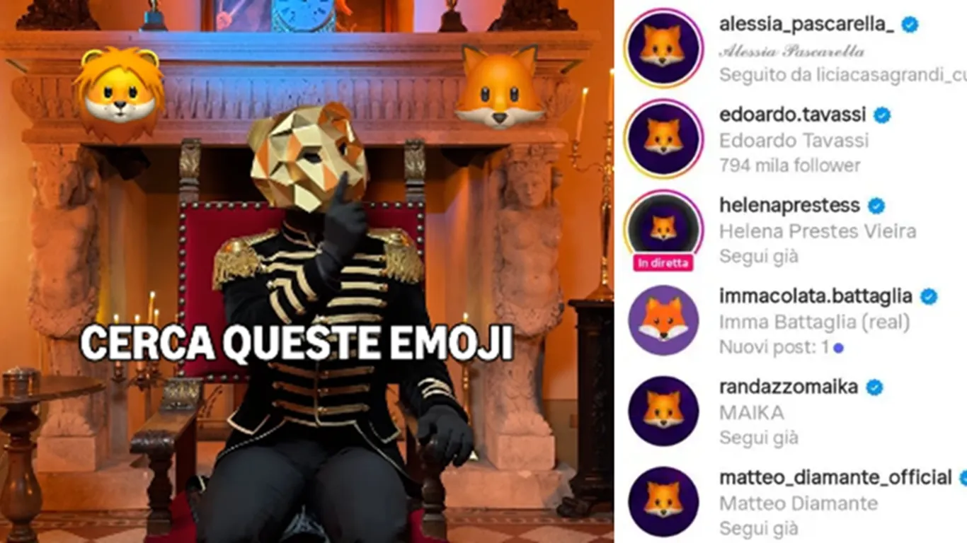 The Fifty su Prime Video: perché alcuni vip e creator hanno condiviso su Instagram le emoji di volpe e di un leone