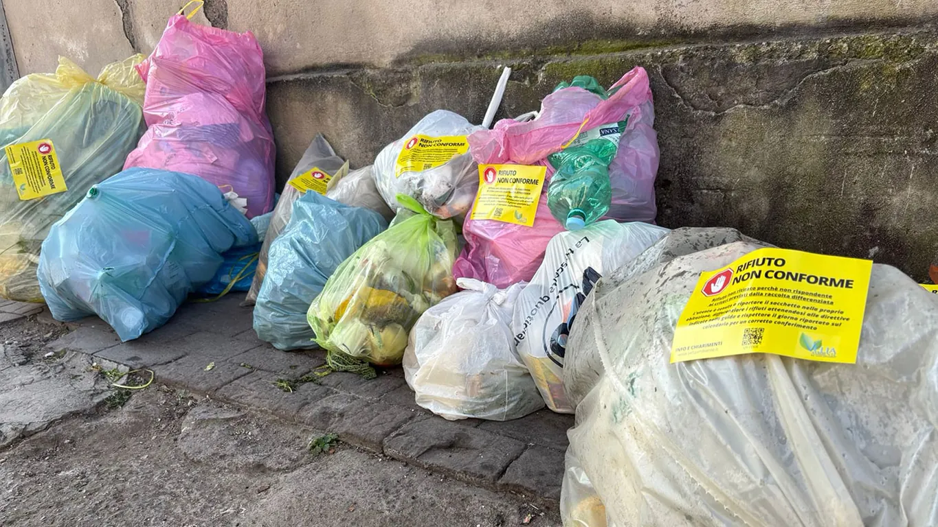 Torre del Greco, rifiuti non conformi nei sacchetti: quindici sanzioni dopo i controlli all'alba