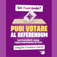 Vivi fuori sede e vuoi votare? Diventa rappresentante di lista al Referendum del 22 e 23 marzo