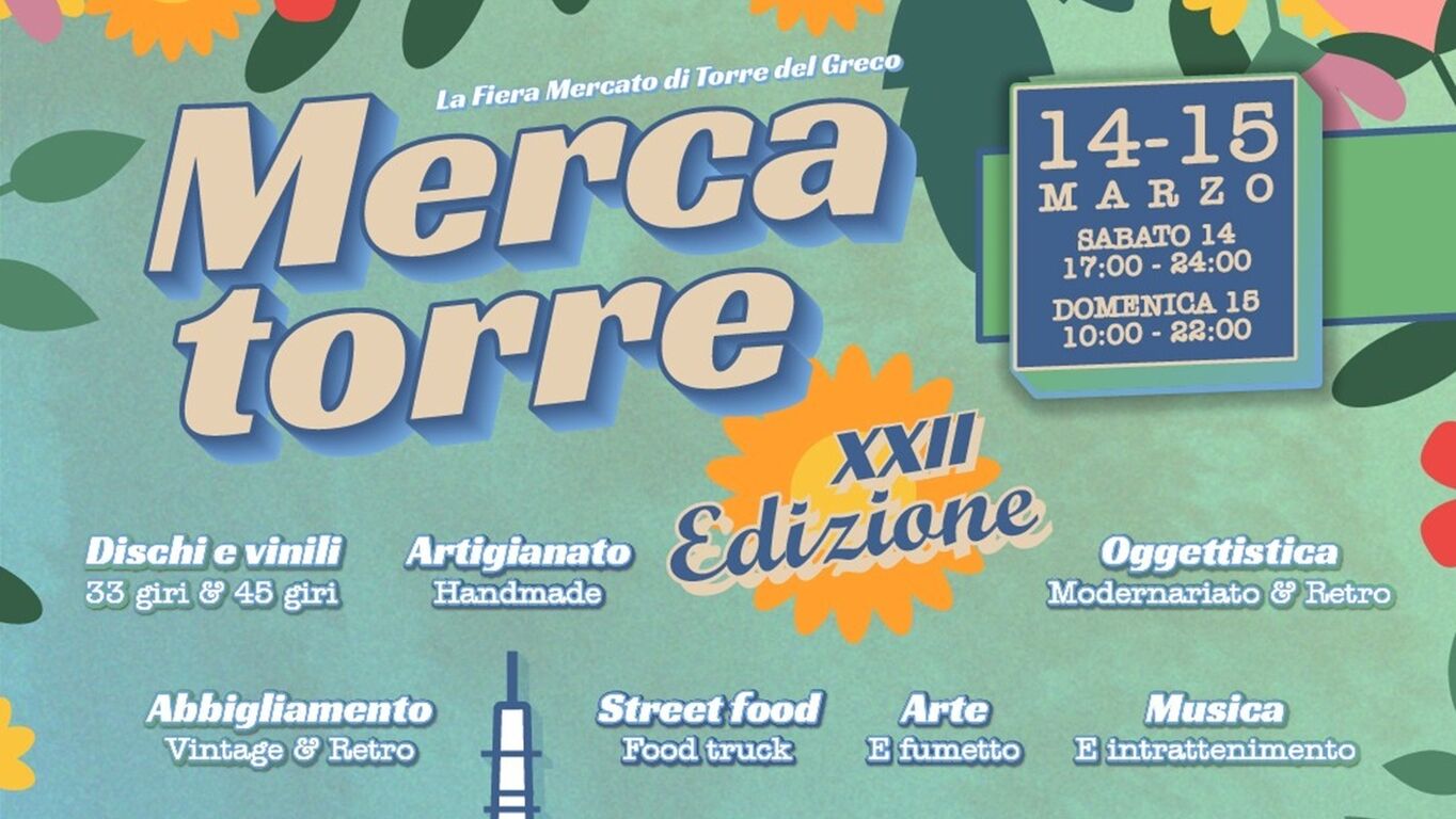 Torre del Greco, torna Mercatorre, la fiera del vintage, dell'artigianato e del riuso