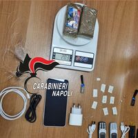 Napoli, drone si incaglia nei rami di un albero e perde il suo carico: 200 gr di hashish