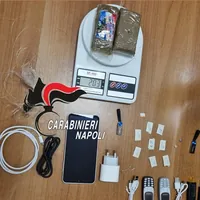 Napoli, drone si incaglia nei rami di un albero e perde il suo carico: 200 gr di hashish