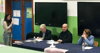 Torre Annunziata – Liceo Pitagora-Croce, la testimonianza di Don Diana in un'opera del prof. Sergio Tanzarella
