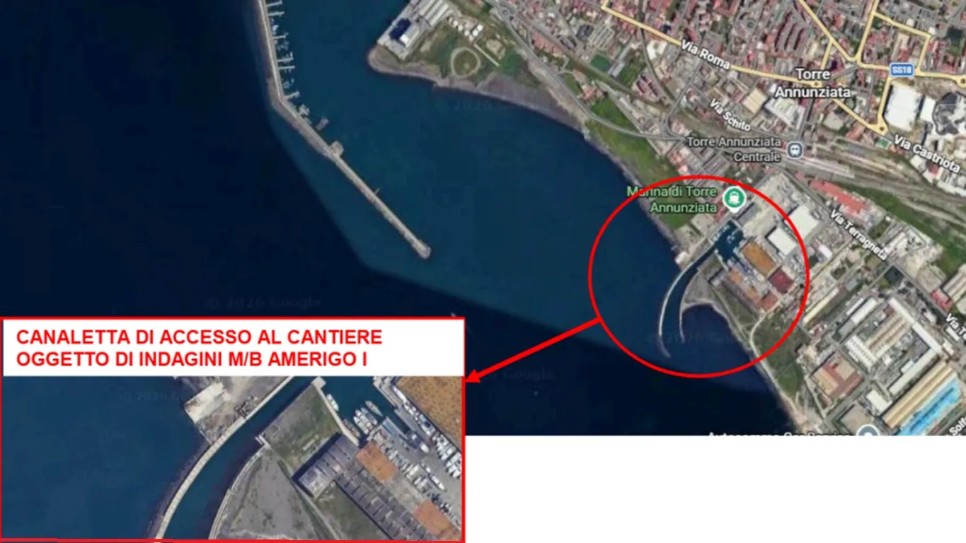 Torre Annunziata, lavori nella darsena: stop alla navigazione nel canale