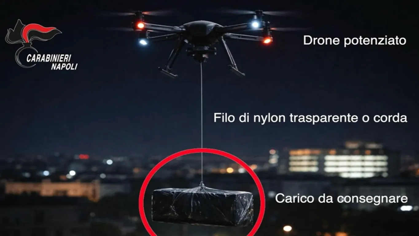 Droni e droga su Poggioreale: il nuovo sistema della camorra per rifornire i detenuti