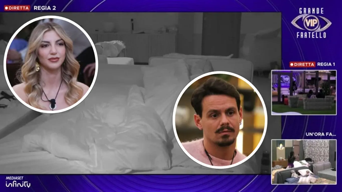 GF Vip, notte bollente tra Lucia Ilardo e Renato Biancardi: "Non ci hanno fatto dormire"