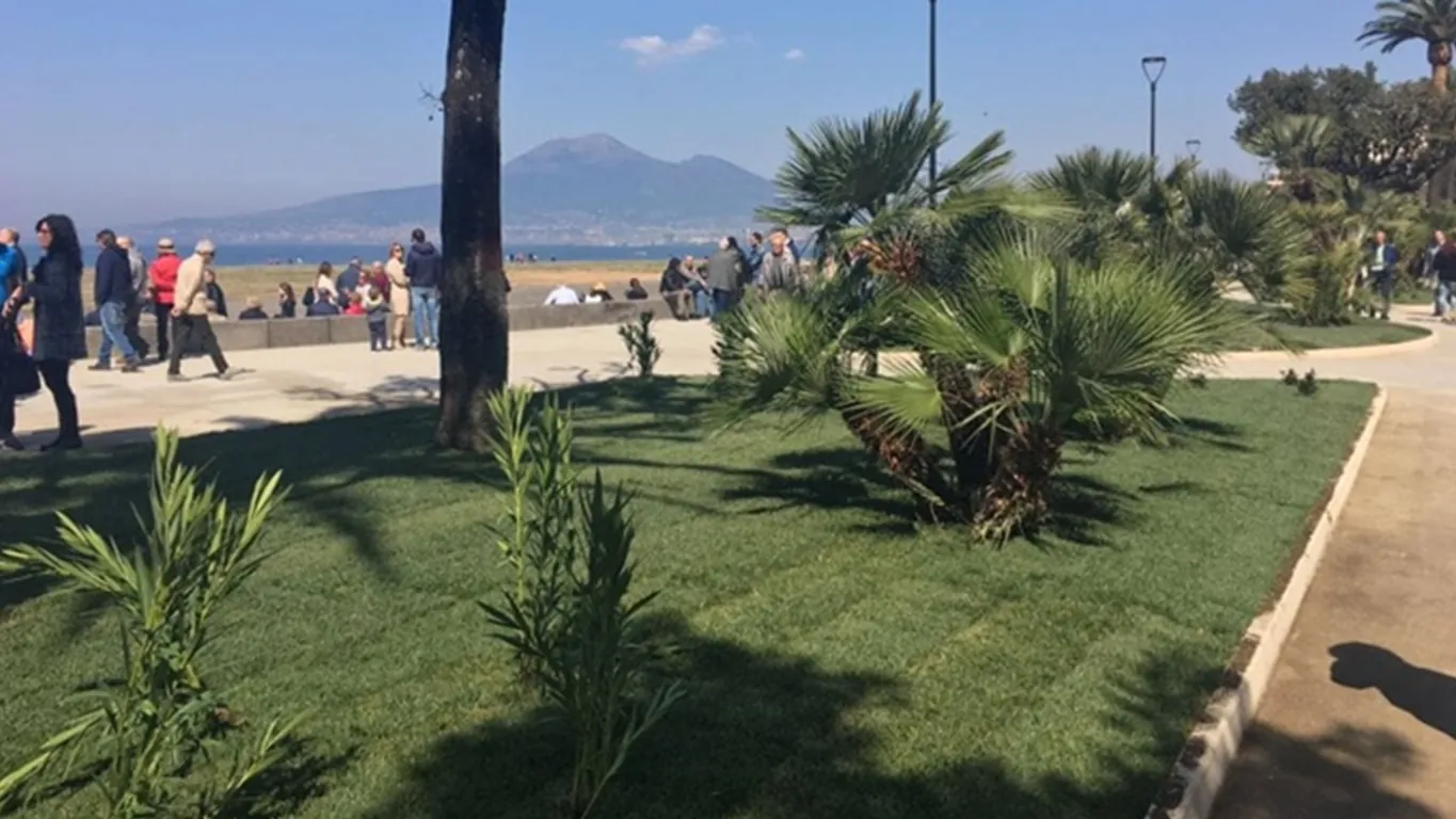 Castellammare, nuova vita alla Villa Comunale: piantati 58 alberi e centinaia di piante