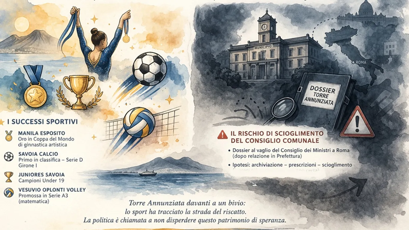 Torre Annunziata tra orgoglio sportivo e incognite politiche: il futuro si decide a Roma