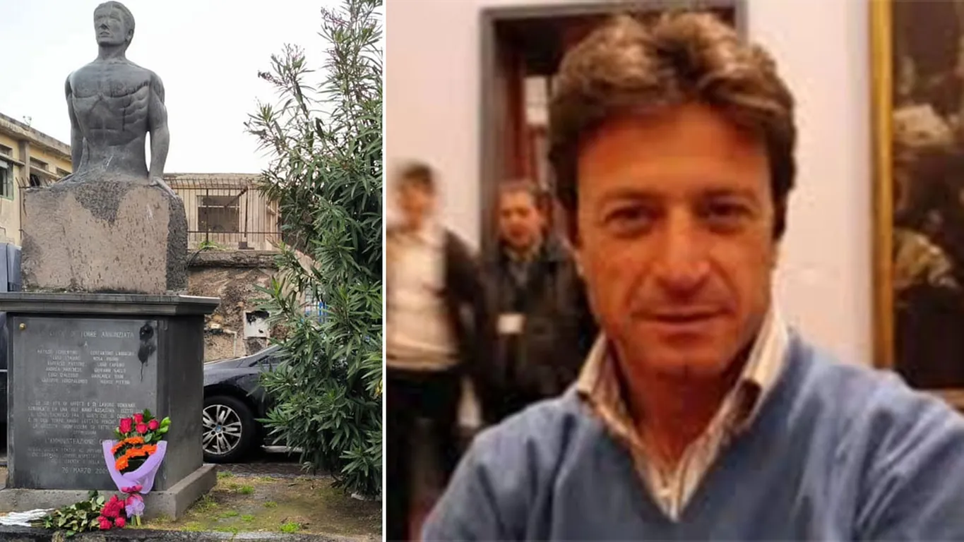 Torre Annunziata, Maurizio Cerrato nella lapide delle vittime di camorra in piazza Mons. Orlando