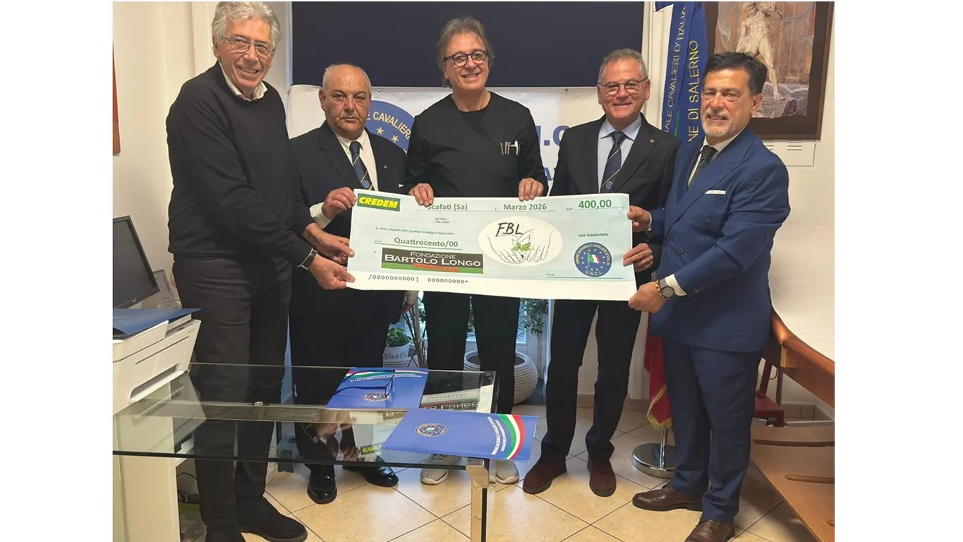 Pompei, Premio Bontà U.N.C.I. 2026 alla Fondazione Bartolo Longo III Millennio