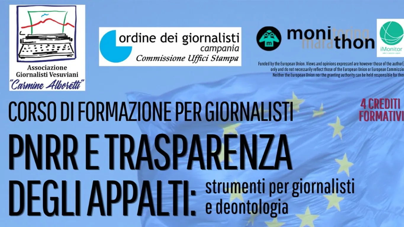 Boscoreale, corso per giornalisti su Pnrr e trasparenza degli appalti