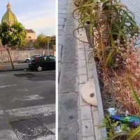 Torre del Greco, degrado e pericoli davanti alla chiesa di Sant'Antonio: l'appello dei residenti