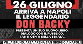 San Giorgio a Cremano, Villa Bruno: Don Backy, il 26 giugno la grande notte di cinema e musica