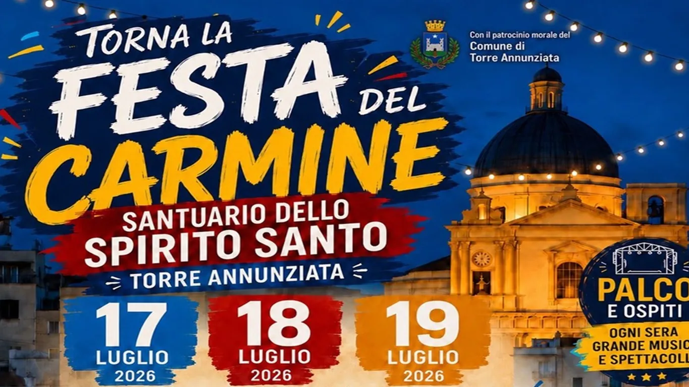 Torre Annunziata, torna la Festa del Carmine: tre giorni tra musica, street food e tradizione