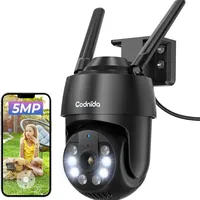 Codnida Telecamera Wi‑Fi 5 MP 360° IP66