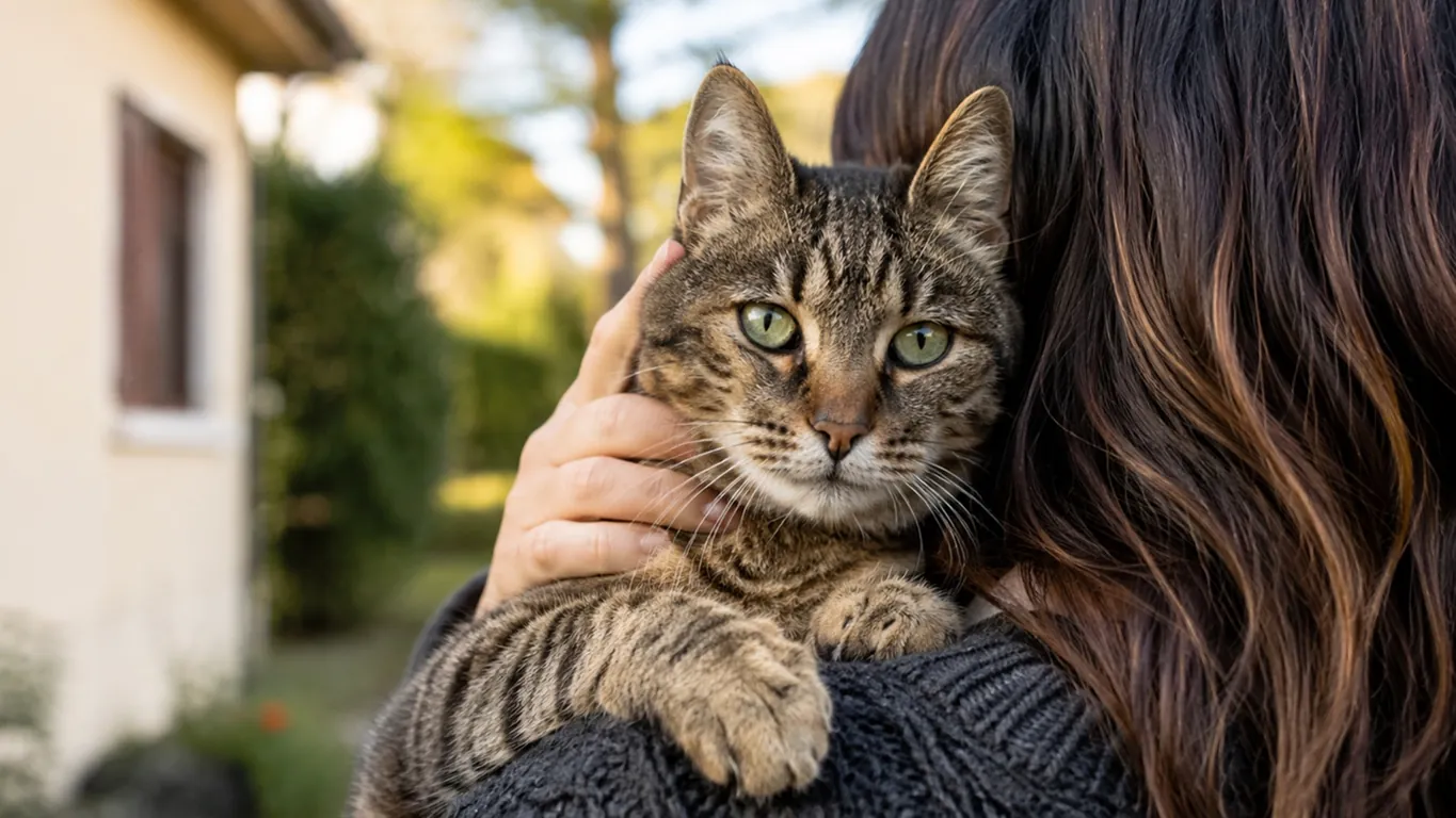 Sat, il gatto che è tornato a casa dopo oltre un anno: «Pensavamo di averlo perso per sempre»