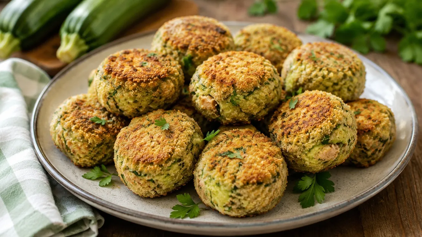Polpette di zucchine e tonno al forno