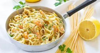 Ricetta del giorno: Linguine al limone e gamberi