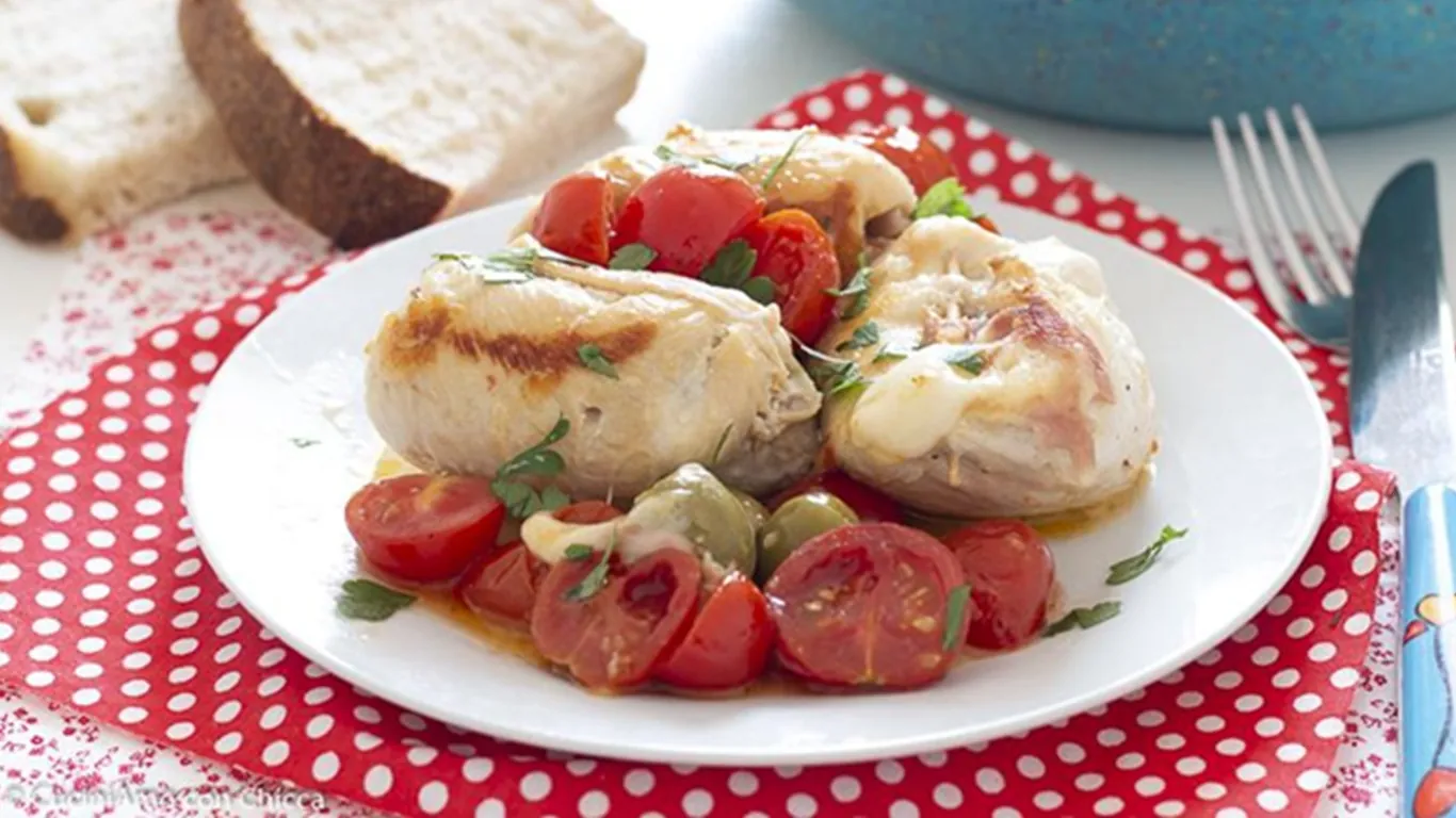 Involtini di pollo alla mediterranea