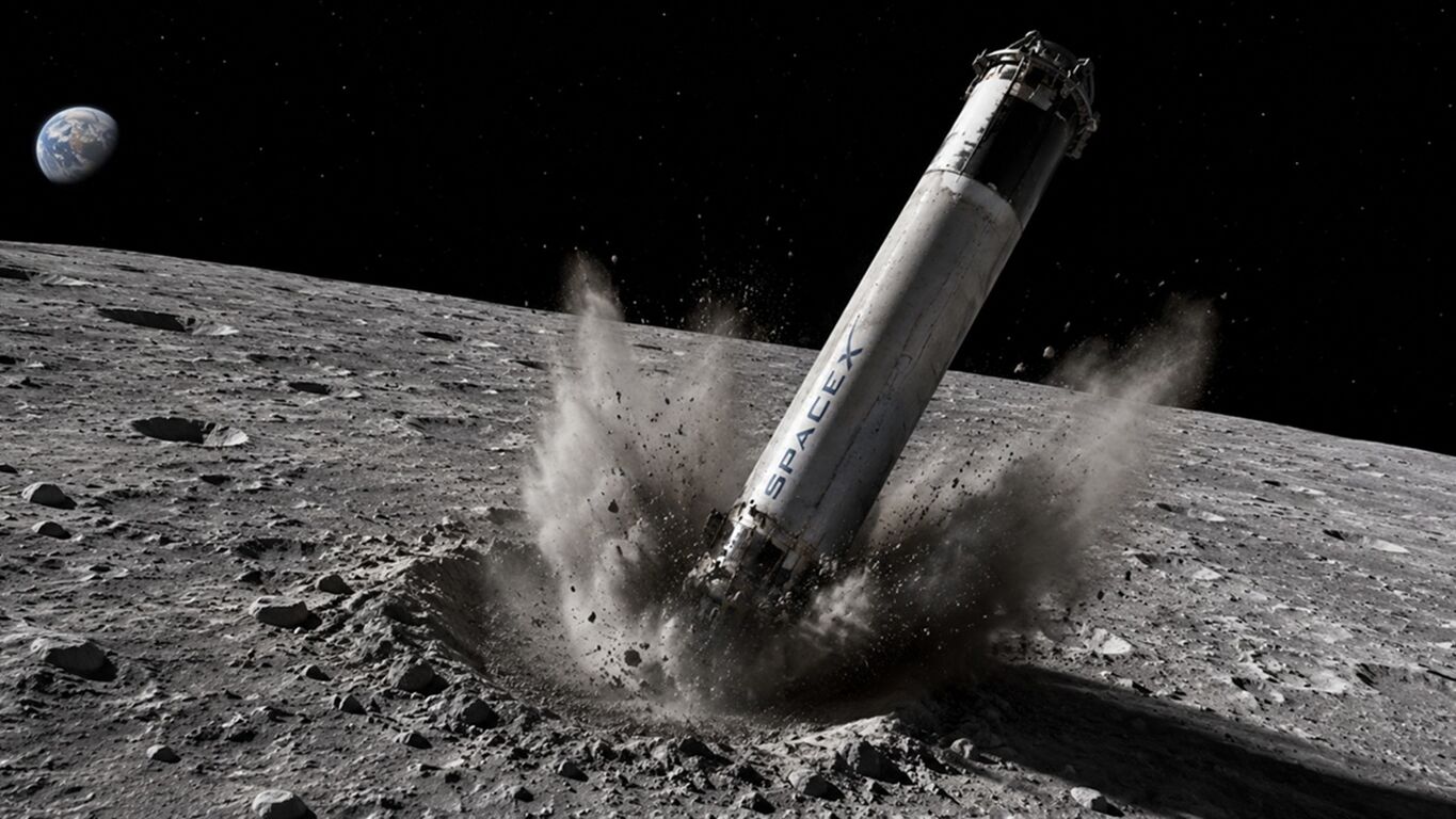 Un razzo di SpaceX si schianta sulla Luna: creato un nuovo cratere sul suolo del nostro satellite