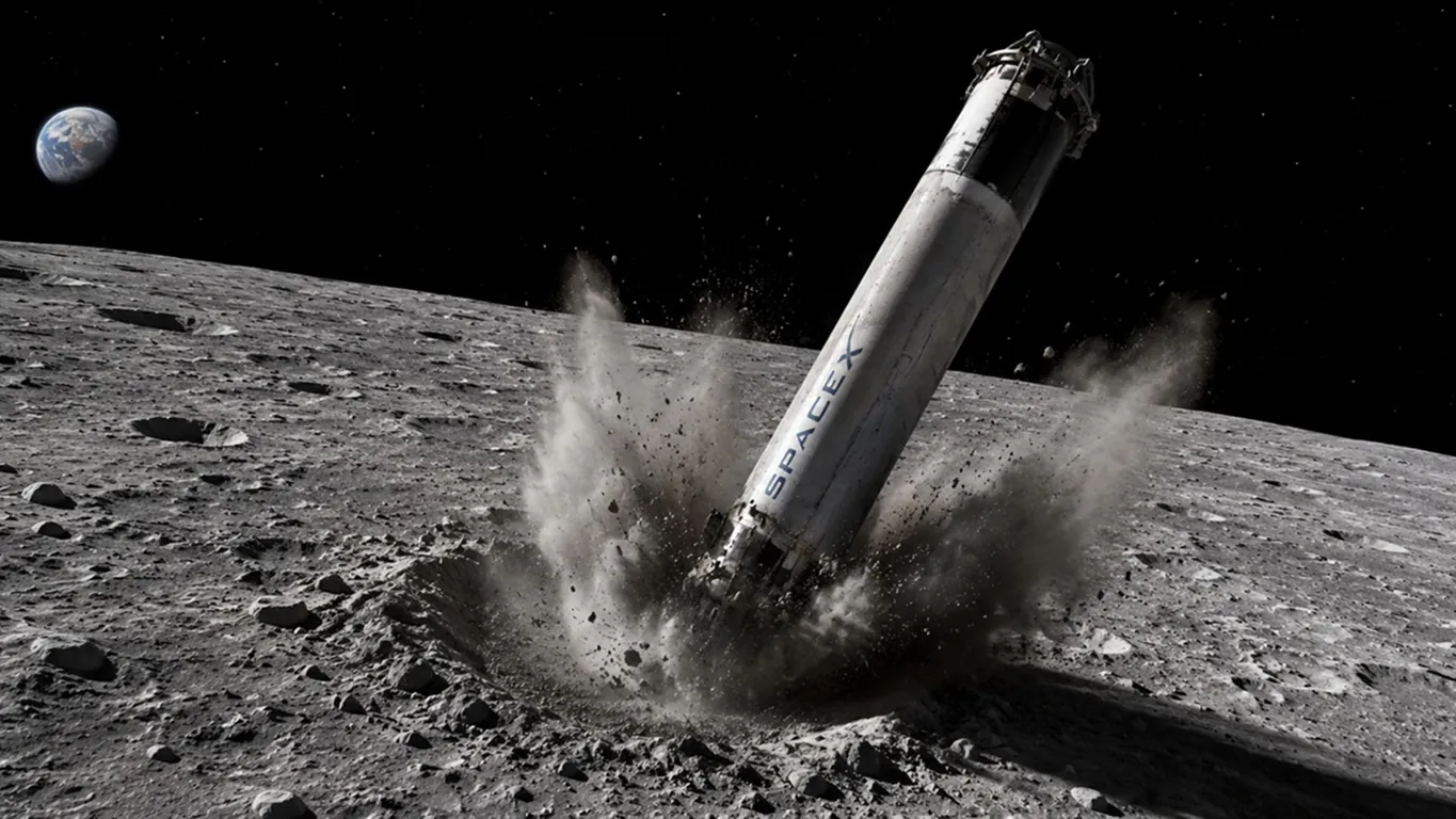 Un razzo di SpaceX si schianta sulla Luna: creato un nuovo cratere sul suolo del nostro satellite