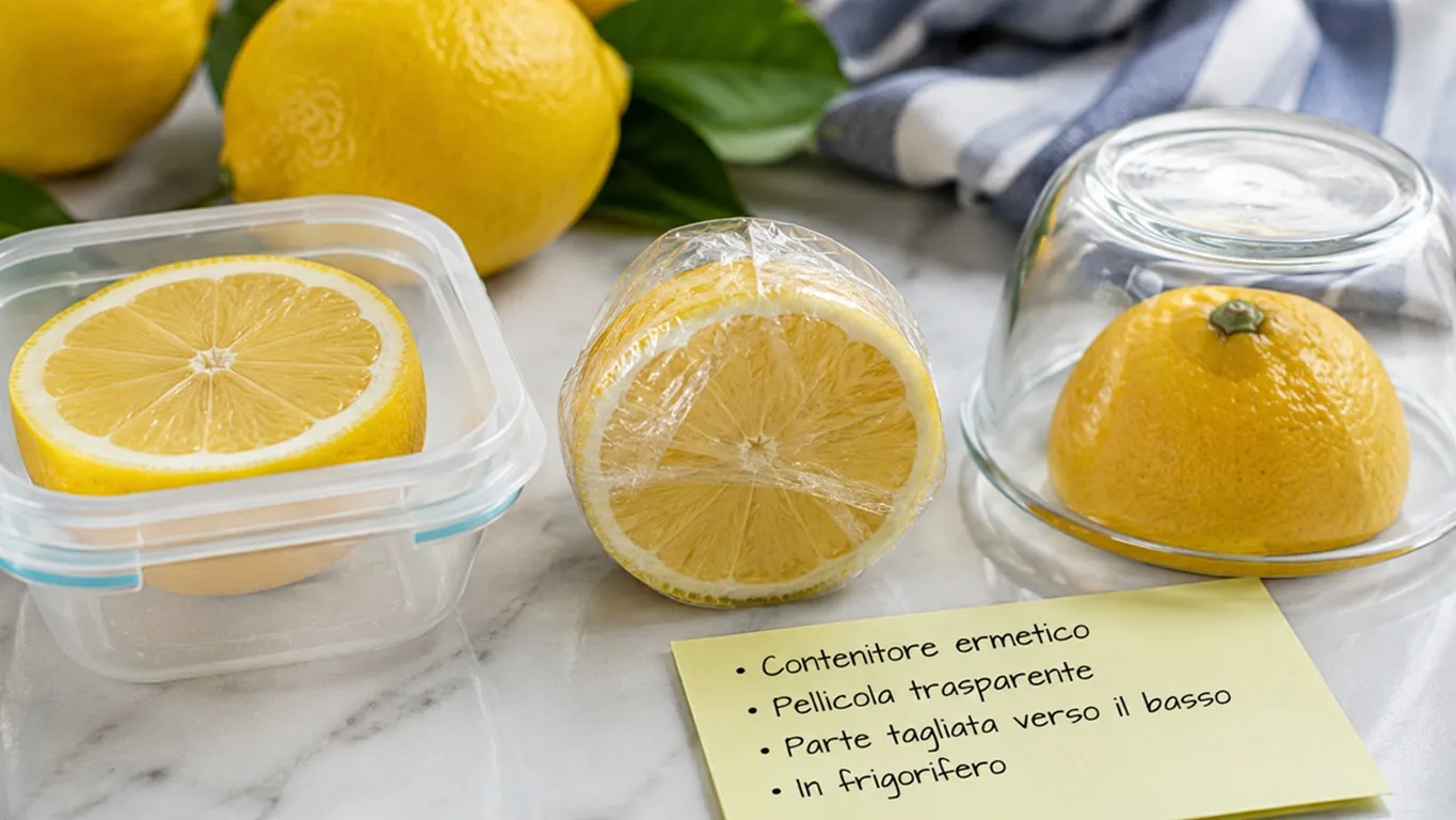 Limoni tagliati: il modo migliore per conservarli senza farli seccare