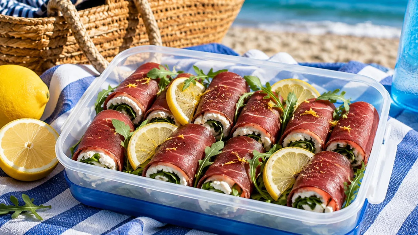 Ricetta del giorno: involtini di bresaola con ricotta, rucola e limone