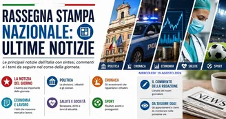 Rassegna stampa, a Malpensa arrestate dieci donne e droni russi sull'Ucraina: le notizie del 19 agosto