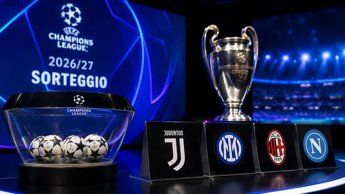 Champions League, sorteggio completato: ecco le avversarie di Inter, Napoli, Roma e Como